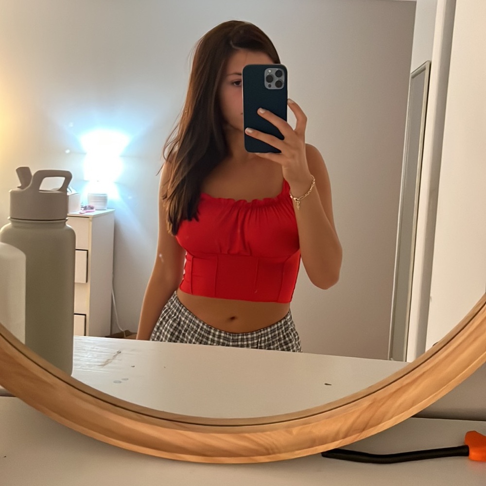Red princess Polly crop top